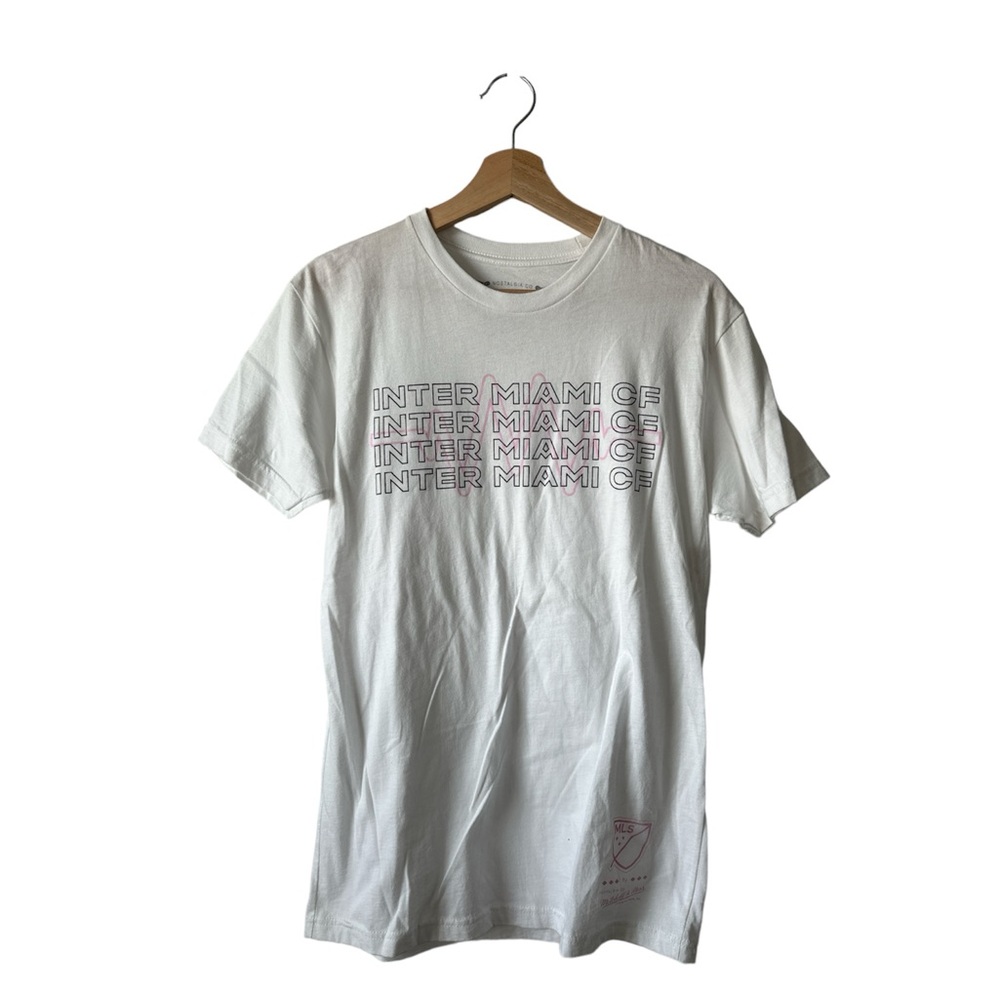 Inter Miami Official Merchandise Adult shirt Size Small White Mitchell & Ness